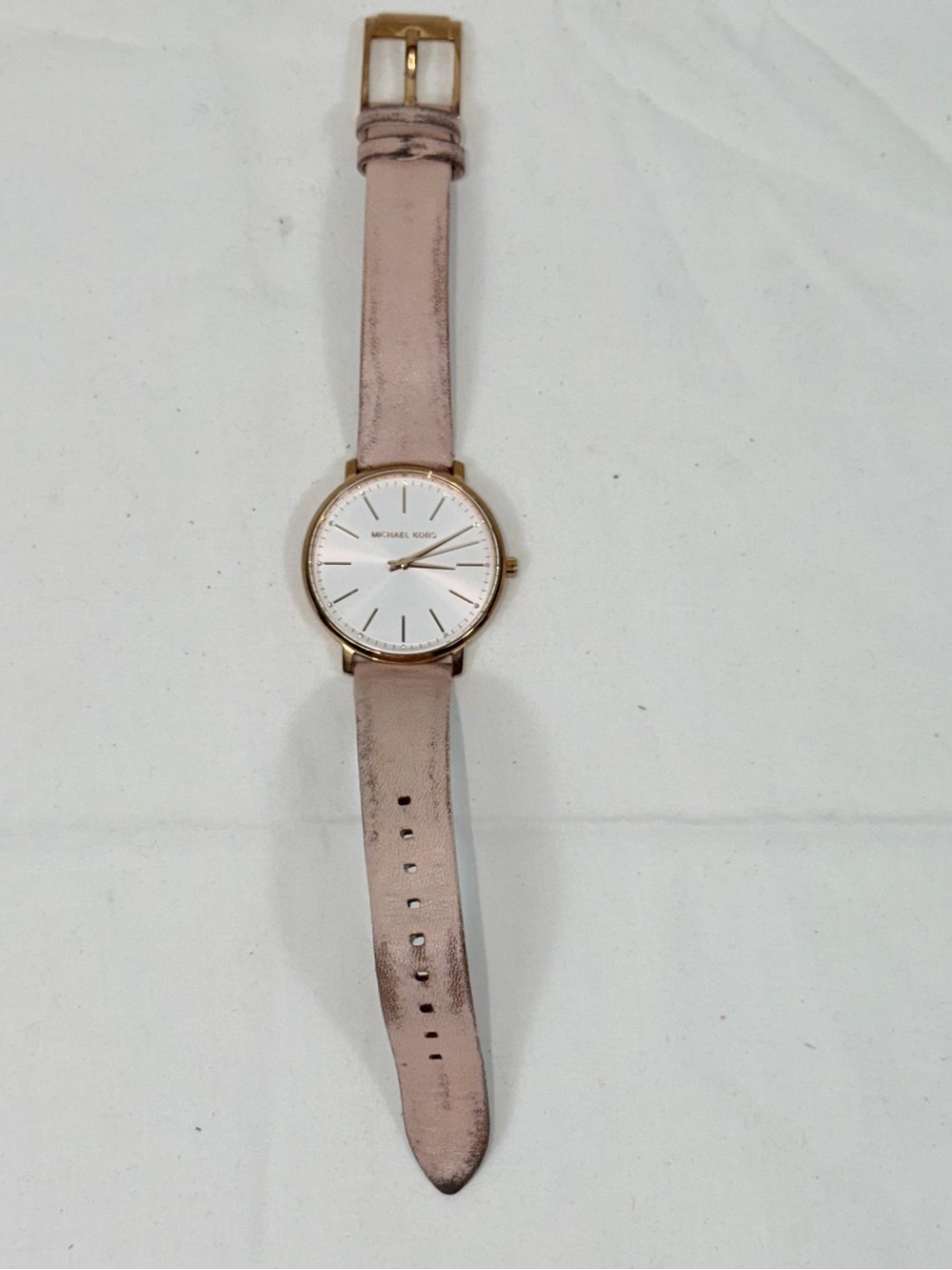 Michael Kors Pyper MK2741 Women's Rose Gold Pink Leather Analog Dial Watch 38mm